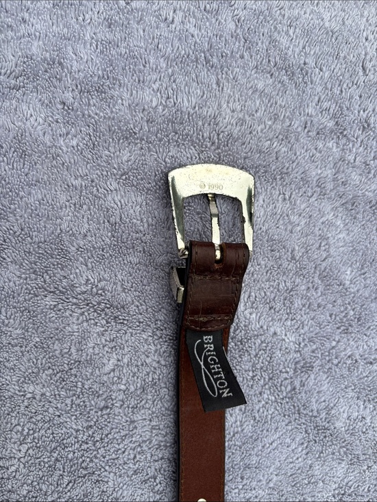 Brighton Brown Leather Belt with Silver Buckle main image 8